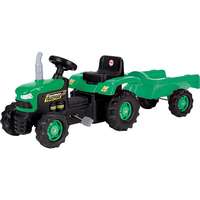 Dolu Dolu pedálos traktor pótkocsival, zöld