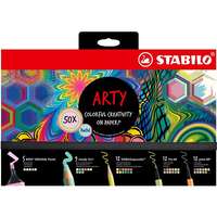 STABILO STABILO ARTY - 50 db - szövegkiemelő, színes ceruza, tűfilc és prémium szálas filctoll