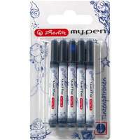 Herlitz HERLITZ my. pen tintapatron, kék - 5 darabos kiszerelés