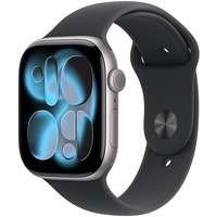 Apple Apple Watch Series 11 Cellular 42mm Asztroszürke alumínium tok Fekete sportszíjjal - M/L