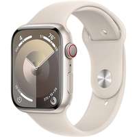 Apple Apple Watch Series 9 45mm Cellular - csillagfény alumínium tok, csillagfény sport szíj, M/L