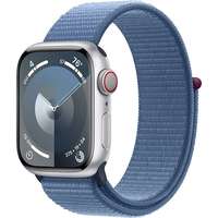 Apple Apple Watch Series 9 41mm Cellular - ezüst alumínium tok, télkék sport szíj