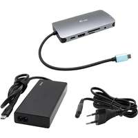 i-TEC i-tec USB-C Metal Nano Dock HDMI/VGA with LAN, Power Delivery 65W + tápegység 77W
