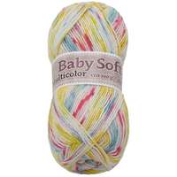 Jan Rejda Baby soft multicolor 100 g - 606 fehér, sárga, türkiz, rózsaszín