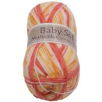 Jan Rejda Baby soft multicolor 100 g - 612 fehér, sárga, narancssárga, rózsaszín