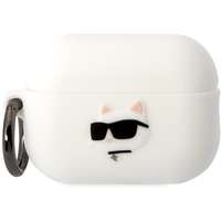 KARL LAGERFELD Karl Lagerfeld 3D Logo NFT Choupette Head Airpods Pro 2 White szilikon tok