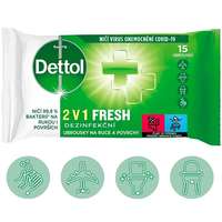 DETTOL DETTOL Kéz- és felület fertőtlenítő kendő 2 az 1-ben 15 db
