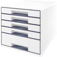 Leitz Leitz WOW CUBE, 5 fiók, fehér-szürke
