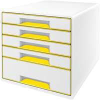 Leitz Leitz WOW CUBE, 5 fiók, fehér-sárga