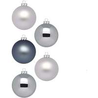 LAALU LAALU díszkészlet: szürke matt/fényes díszek, 6 cm, 30 db