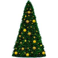 LAALU LAALU karácsonyfa díszítve - BASIC GOLD, 74 darab dísz, 500 cm