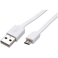 ROLINE ROLINE USB 2.0 - USB A(M) to micro USB B(M), 1m, lapos, fehér