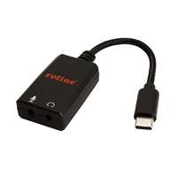 ROLINE Roline USB C(M) - Audio (2x stereo jack 3,5mm), 0,13m