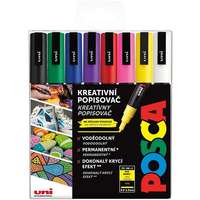 POSCA UNI Posca 3M Filctoll készlet, 8 db, alapszínek