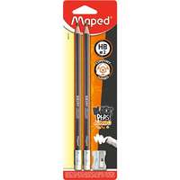 Maped Maped Black´Peps HB háromszögletű radírral és hegyezővel - 2 db-os csomagban