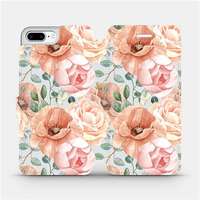 Mobiwear Mobiwear MP02S Apple iPhone 8 Plus flipes tok - pasztell virágok