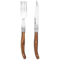 ORION Steak szett kés + rozsdamentes acél / fa villa