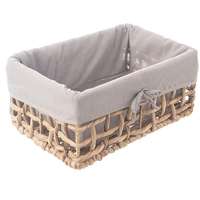 ORION ORION kosár 31 × 21 × 14,5 cm szürke, vízijácint + textil