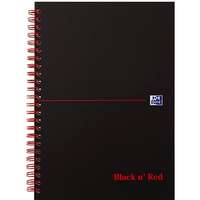 Oxford - papírnictví OXFORD Black n' Red Notebook A5, kockás - 70 lap