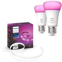 Philips Hue Lightstrip Plus V4 EMEA 2m base kit + Philips HueWCA 9W A60 E27 2P EU