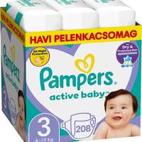 PAMPERS PAMPERS Active Baby 3 Midi (208 db) - egyhavi csomag
