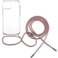FIXED FIXED Pure Neck AntiUV Apple iPhone 12 rózsaszín nyakpántos tok