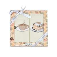 Praktik Praktik Kiara Törlőkendő ajándékcsomag - Csésze kávé és desszert, 50×70 cm, 2 db
