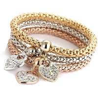 Silver Star Silver Star rugalmas karkötő sebészeti acélból, 3 darab korona