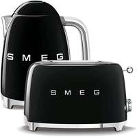 Smeg SMEG 50's Retro Style 1,7l vízforraló fekete + SMEG 50's Retro Style 2x2 kenyérpirító fekete 950W