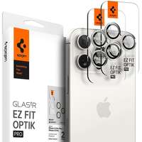 Spigen Spigen Glass tR EZ Fit Optik Pro 2 Pack White Titanium iPhone 15 Pro/15 Pro Max üvegfólia