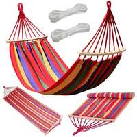 Verk VERK Merevített függőágy, 200×80 cm, piros csíkos