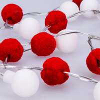 Solight Solight LED karácsonyi fényfüzér, piros-fehér, 20×LED, 1,5 m