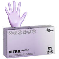 ESPEON ESPEON Nitril Sparkle gyöngyházfényű lila méret XS, 100 darab