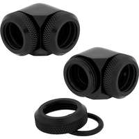 Corsair Corsair Hydro X Series XF Hardline 90° 14mm OD Fitting Twin Pack Black