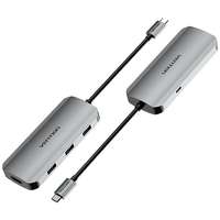 Vention Vention USB-C to HDMI / USB 3.0 x 3 /PD Docking Station 0.15M Gray Aluminum