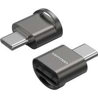 Vention Vention USB 2.0 Type-C MicroSD Card Reader Gray Zinc Alloy Type