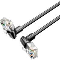 Vention Vention Cat6A UTP Rotate Right Angle Ethernet Patch Cable Slim Type, 0,5 m, fekete