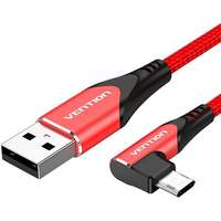 Vention Vention Reversible 90° USB 2.0 to microUSB Cotton Cable Red 1m Aluminium Alloy Type