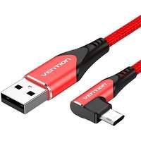 Vention Vention Reversible 90° USB 2.0 to microUSB Cotton Cable Red 1.5m Aluminium Alloy Type