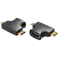 Vention Vention 2 in 1 Mini HDMI (M) and Micro HDMI (M) to HDMI (F) Adapter Black