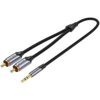 Vention Vention 3.5mm Jack Male to 2-Male RCA Cinch Cable 0.5M Gray Aluminum Alloy Type