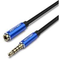 Vention Vention Cotton Braided, TRRS, 3.5 mm, M to 3.5 mm F, Audio Extension, 0.5 m, Alu. Alloy Type, kék