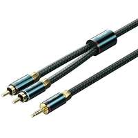 Vention Vention Cotton Braided 3.5mm Male to 2RCA Male Audio Cable 0.5m Green Copper Type