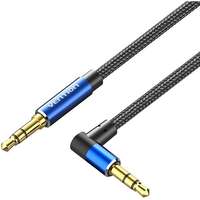 Vention Vention Cotton Braided 3.5mm Male to Male Right Angle Audio Cable Aluminum Alloy Type, 1 m, kék