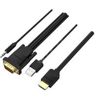 Vention Vention HDMI to VGA Cable with Audio Output & USB Power Supply 3m Black