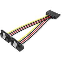 Vention Vention SATA 15P (M) to 2x 15P SATA 90° (F) Power Splitter Cable 0.15m Black