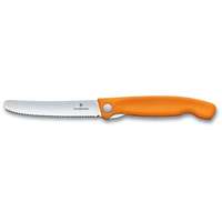 Victorinox Victorinox Swiss Classic Kihajtható uzsonnázó kés recés éllel, narancsszín 11 cm