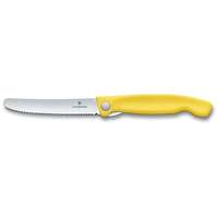 Victorinox Victorinox Swiss Classic Kihajtható uzsonnázó kés recés éllel, sárga 11 cm