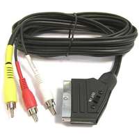 PremiumCord PremiumCord SCART - 3xCINCH M/M, 1.5m + kapcsoló