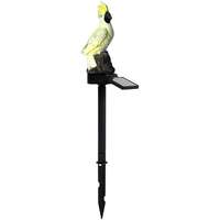 APT APT Napelemes kerti LED lámpa, papagáj, 42 cm, fehér